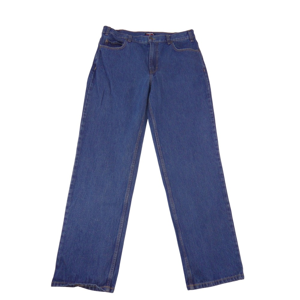 Kirkland Signature Mens Straight Leg Denim Jeans Blue 36x34 Medium‎ Wash 3341